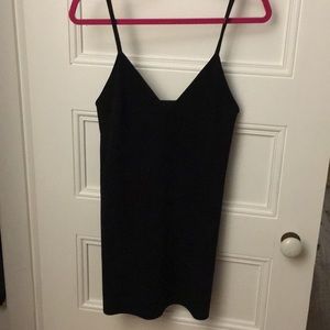 Aritzia Black Suede Shift Dress